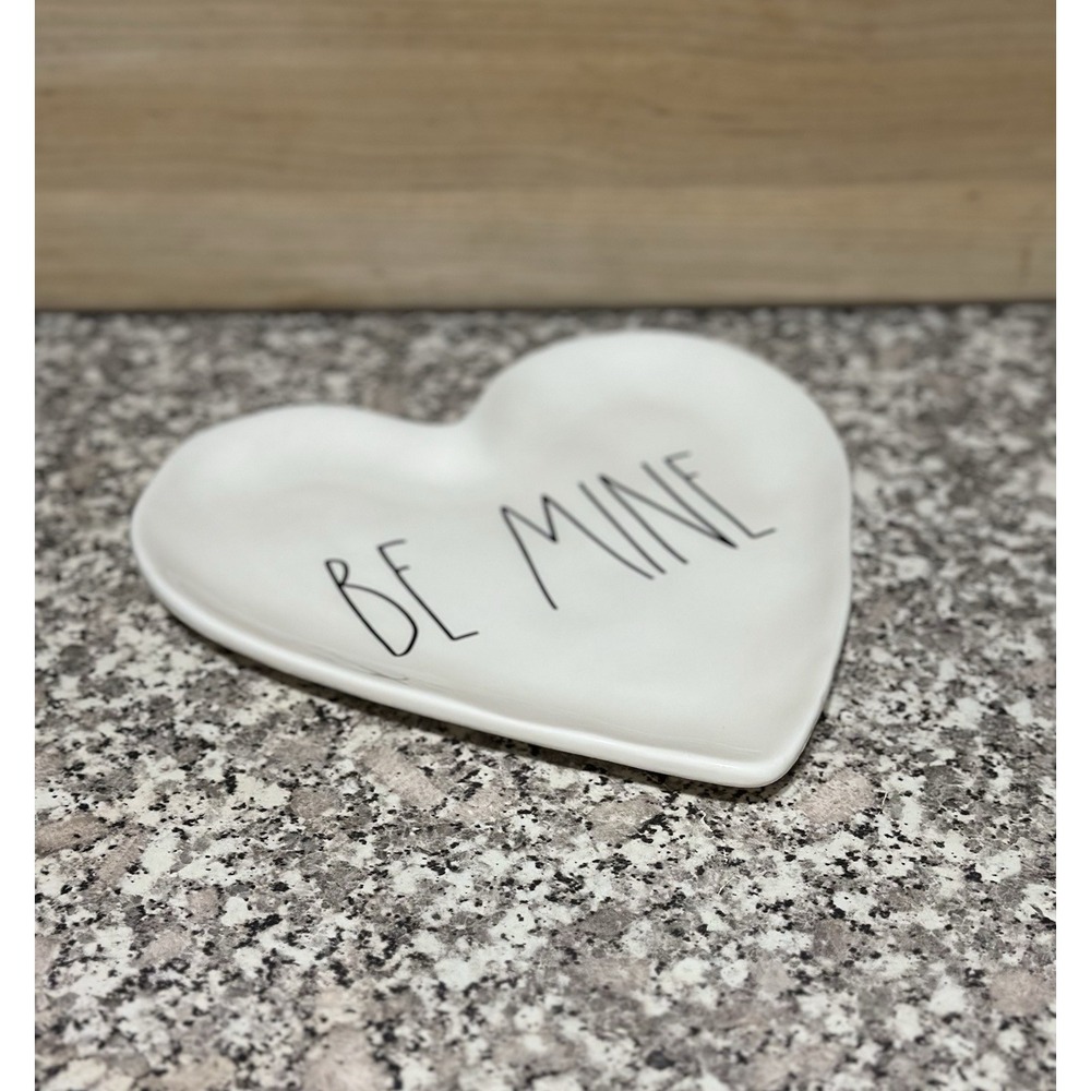 Rae Dunn BE MINE Heart Shaped Dish Plate Artisan Collection by Magenta 8.5"